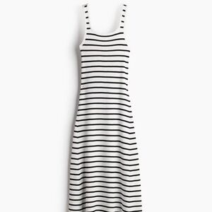 H&M Striped Sleeveless Maxi Dress in Black and White